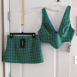 Shein SXY NWT 2pc. Tweed Skirt Set Sz S/M